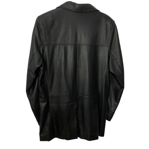 Black Genuine Leather Boxy Leather Jacket L - Picture 15 of 16
